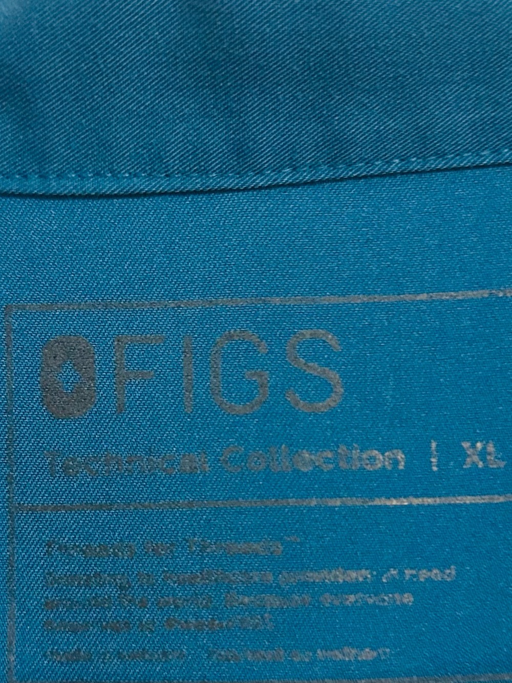 Figs Rafaela Oversized Scrub Top. Color Teal - Picture 2 of 2